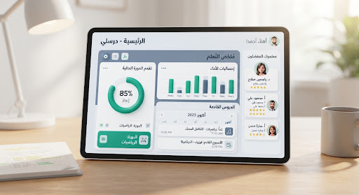 لوحة تحكم الطالب على منصة درسلي