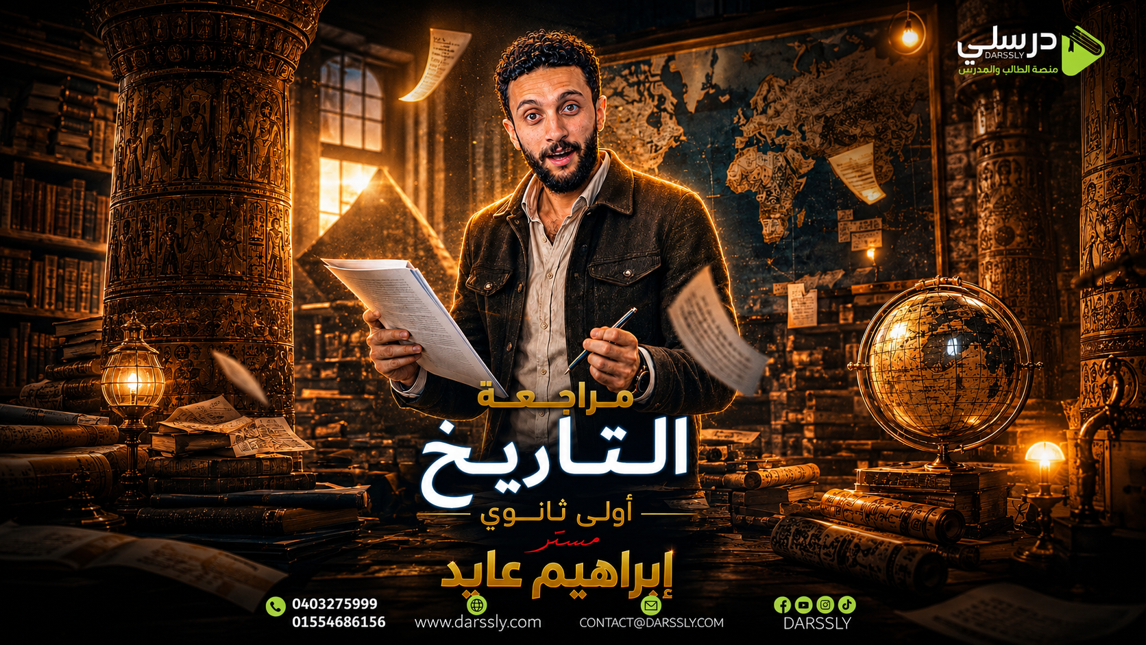 المراجعه النهائيه فى التاريخ أولى ثانوى/ مستر ابراهيم عايد